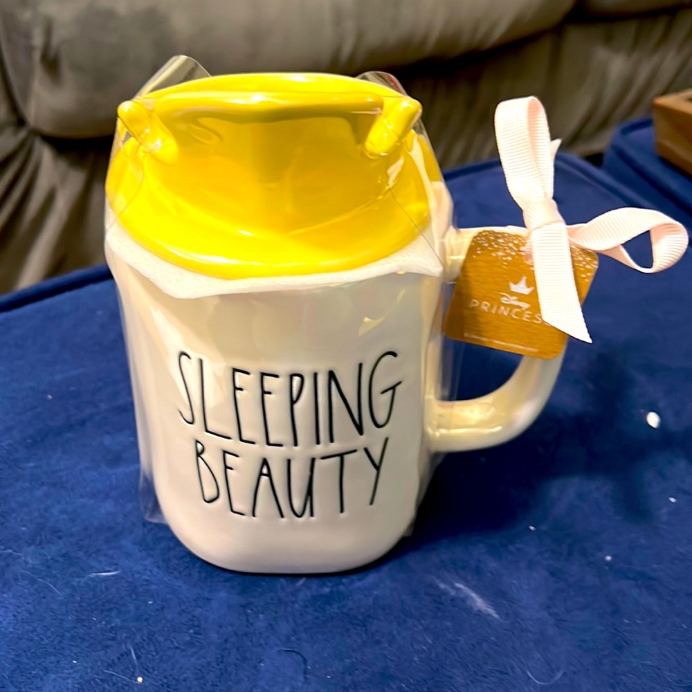 New Rae Dunn Sleeping beauty princess crown mug